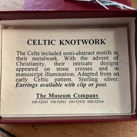 Sterling silver Celtic Knot Clip-on Earings - Picture 3 of 11